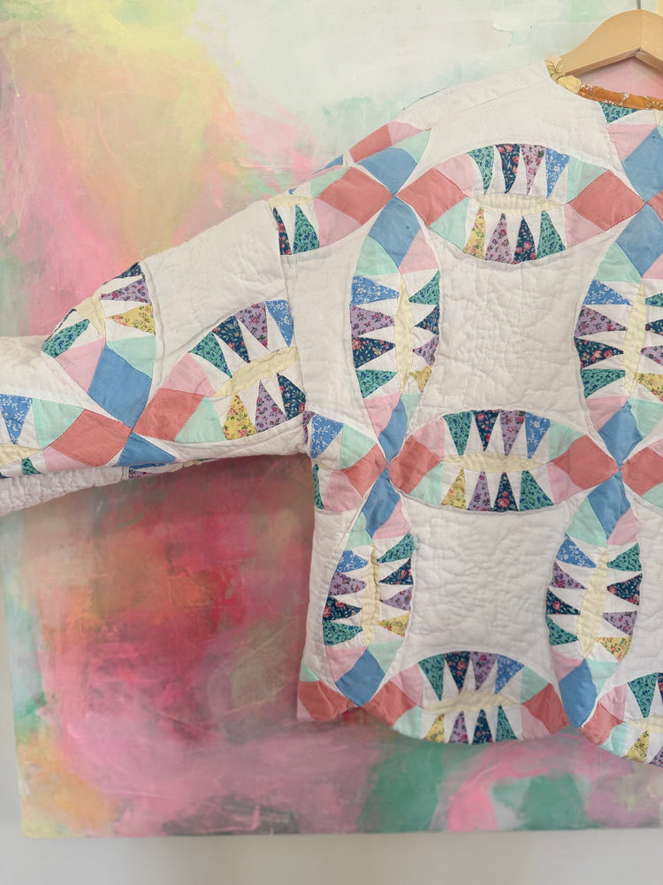 Verona rainbow wedding ringquilt  cozy jacket 2