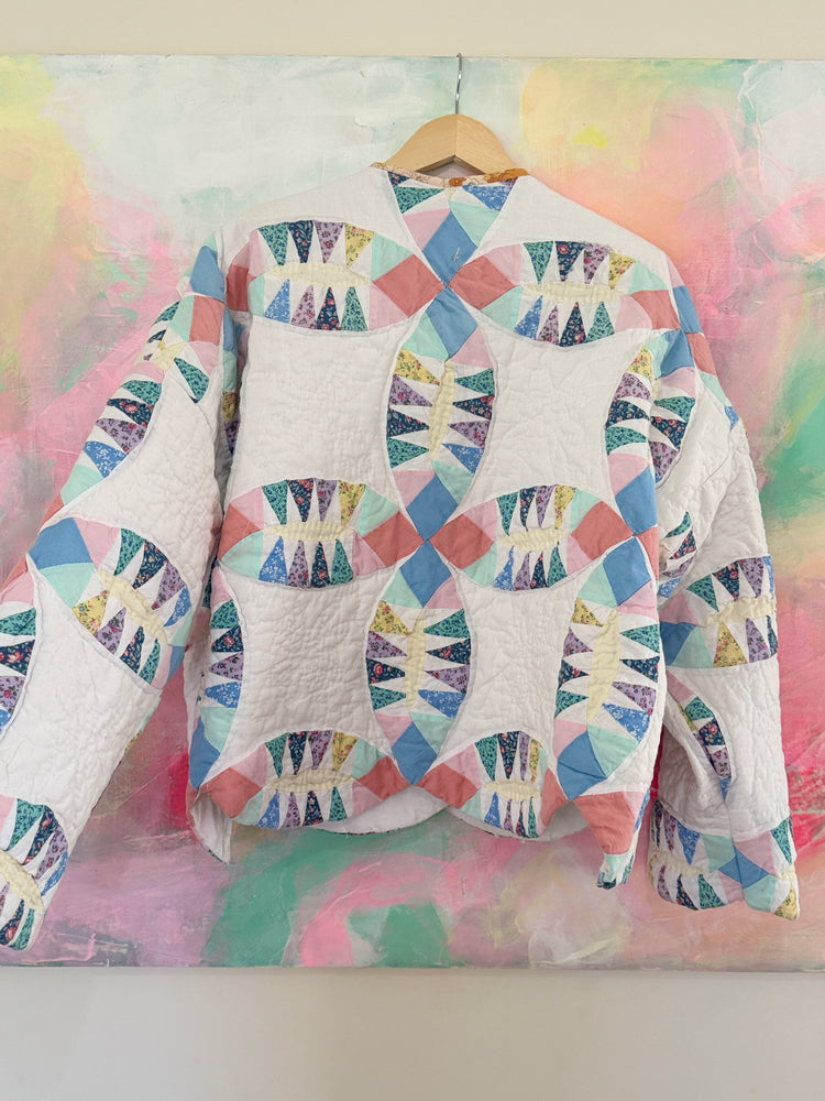 Verona rainbow wedding ringquilt  cozy jacket 1