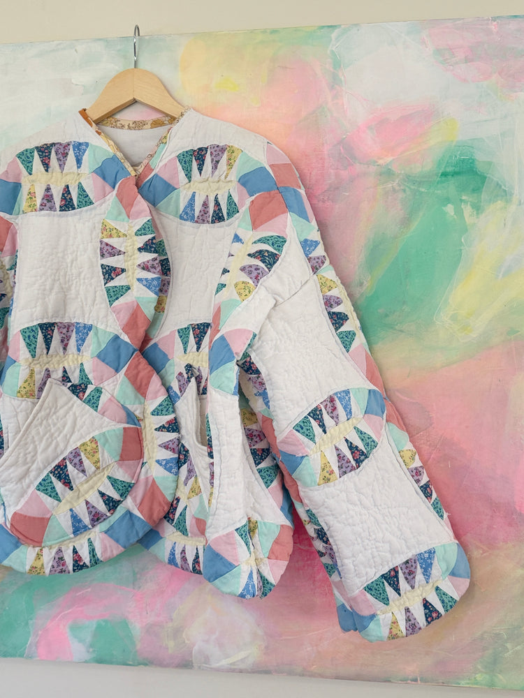Verona rainbow wedding ringquilt  cozy jacket 1