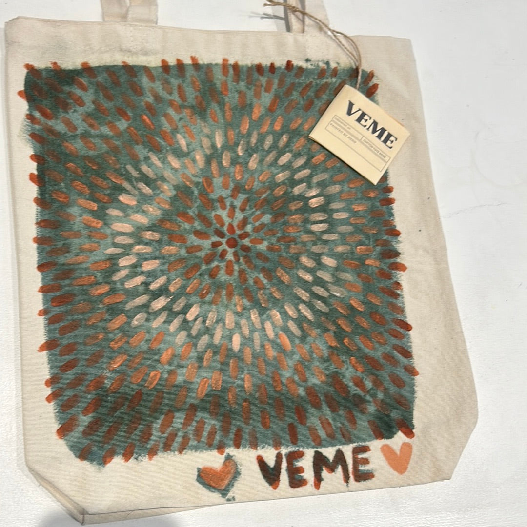 Hand painted tote bag VEME