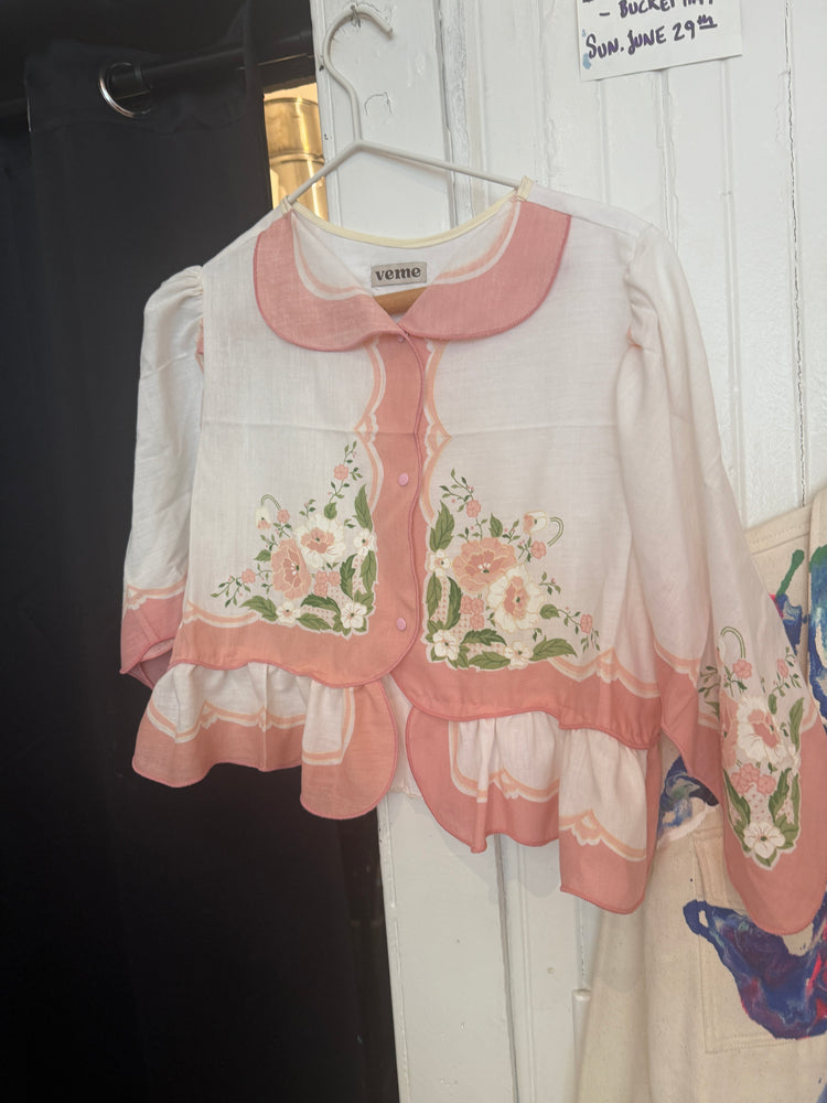 Verona Upcycled pink flare top