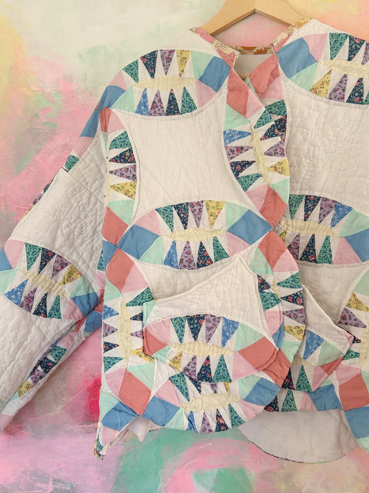 Verona rainbow wedding ringquilt  cozy jacket 2