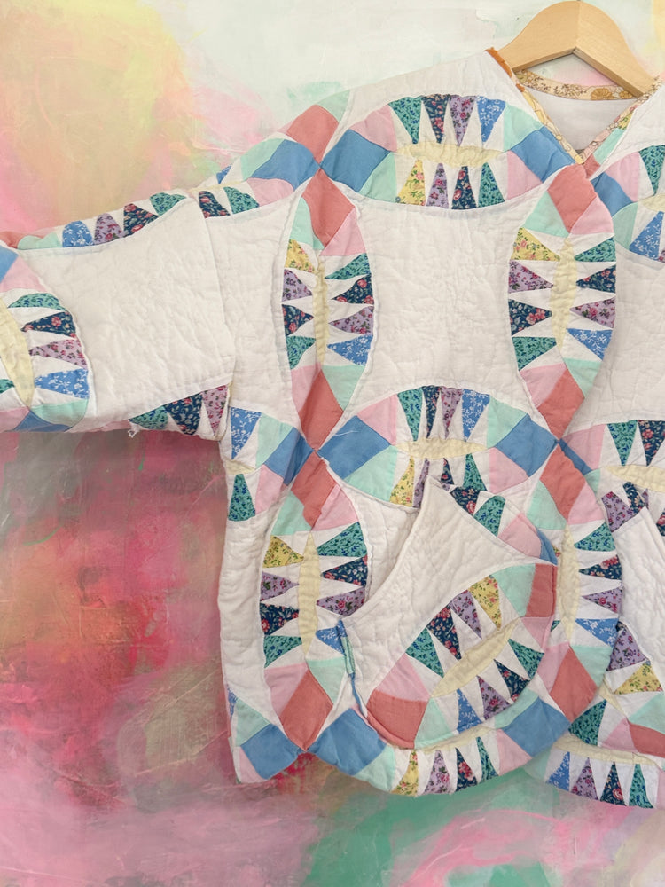 Verona rainbow wedding ringquilt  cozy jacket 1