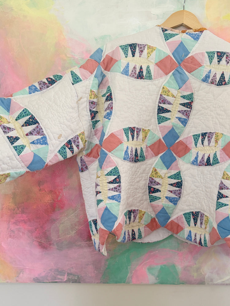 Verona rainbow wedding ringquilt  cozy jacket 1