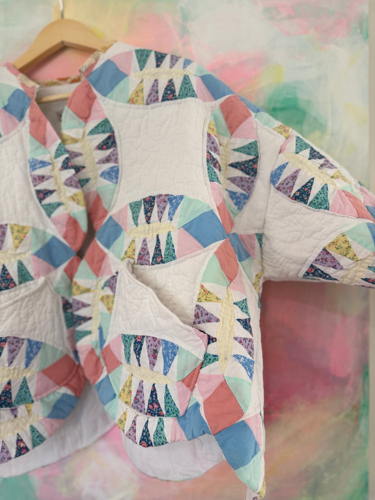 Verona rainbow wedding ringquilt  cozy jacket 2