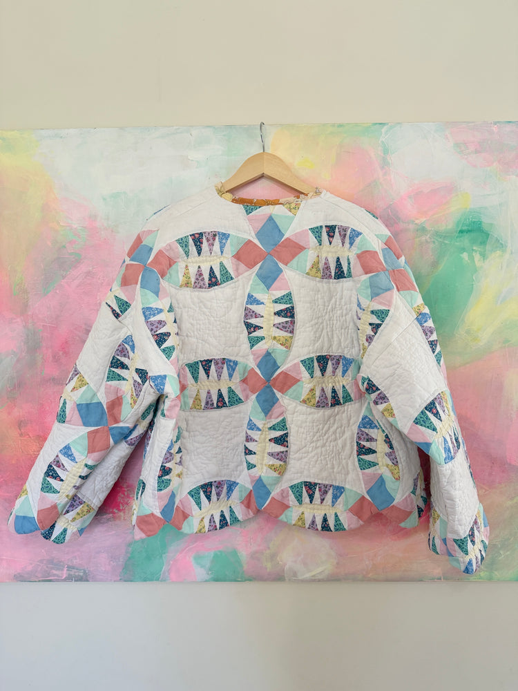 Verona rainbow wedding ringquilt  cozy jacket 2