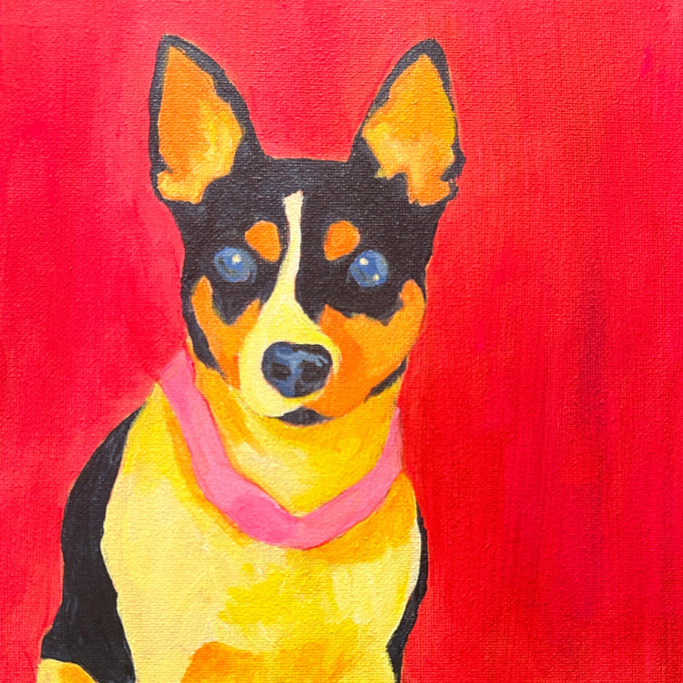 Pet Portrait Painting with Acrylic