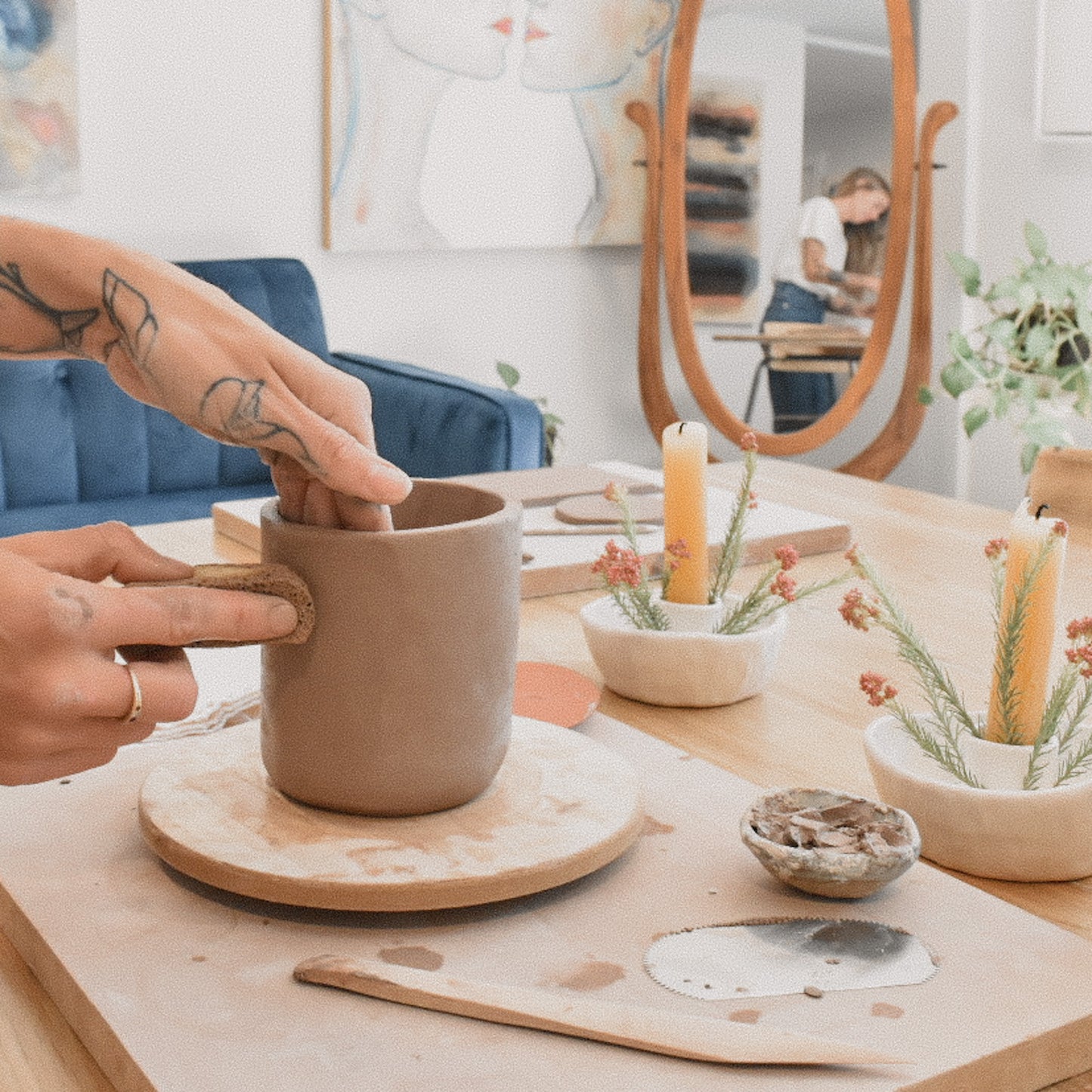 Pottery - Hand Building Mugs
