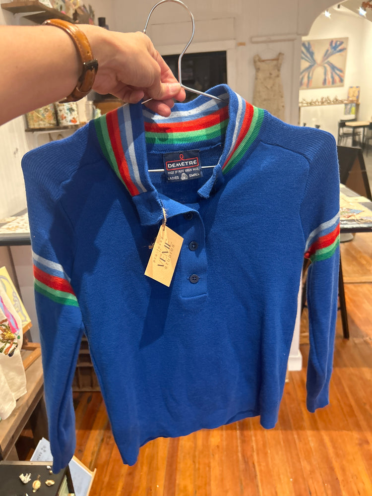 Preloved blue wool sweater