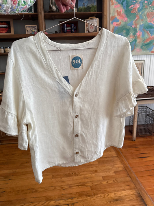 Cloud linen top -Sol