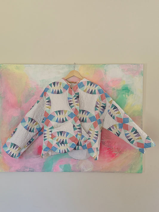 Verona rainbow wedding ringquilt  cozy jacket 2