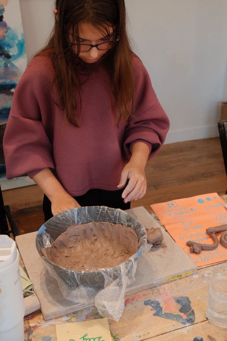 KIDS ages 8+ | Private Pottery Party | Coil Bowls