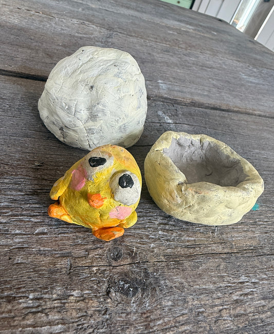 Easter Chick and Bunnies with Air Dry Clay