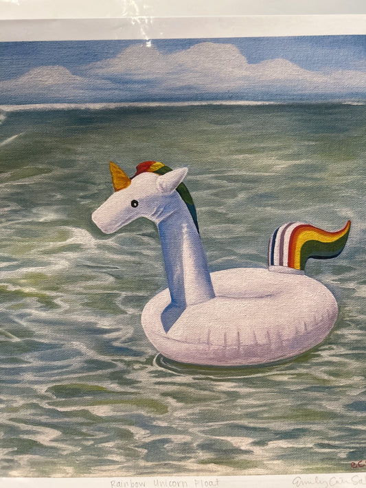 Rainbow unicorn print Emily C Sabree