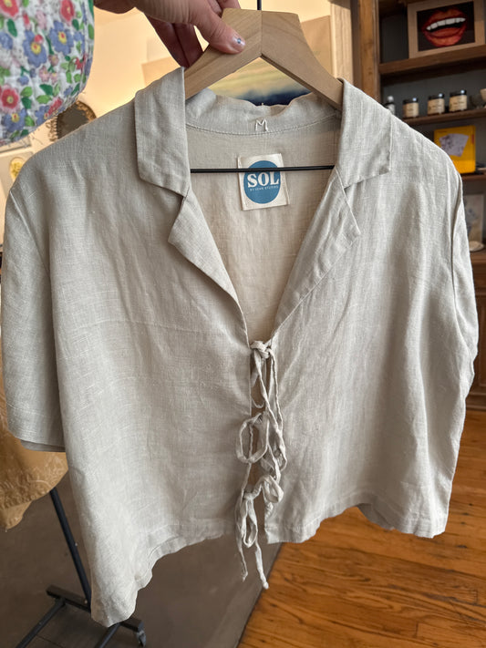 Cielo linen top -Sol