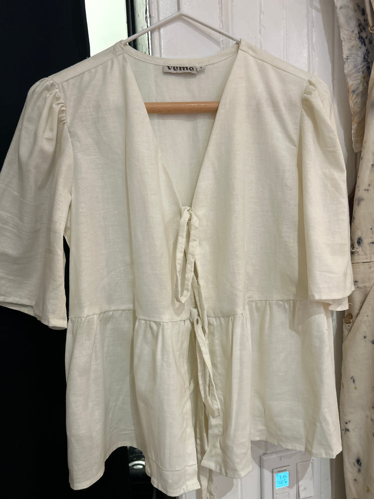 Carmen tops short sleeves off white Sol