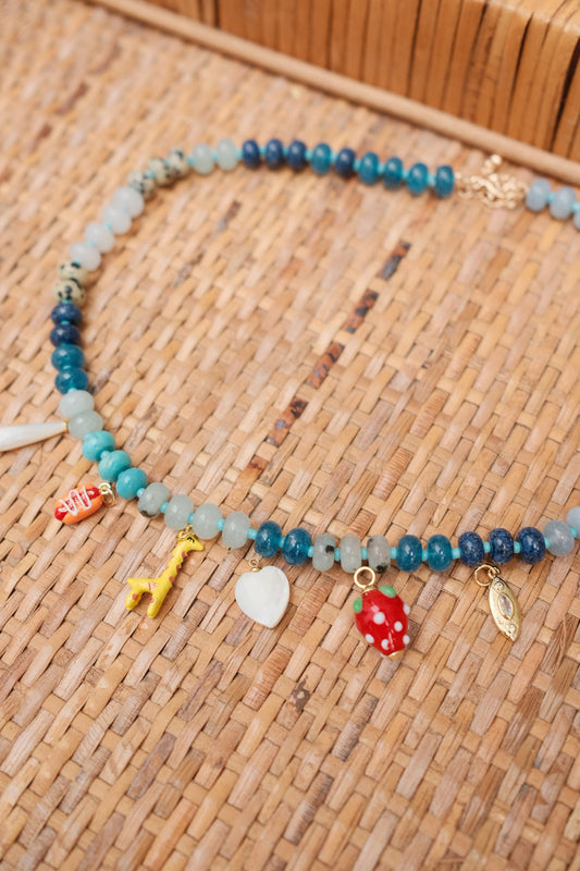 Beaded Necklace - Charm Bar