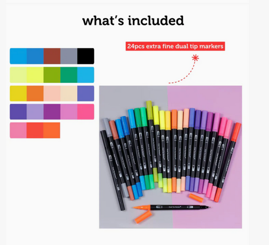 Dual Tip Markers – 24 Colors