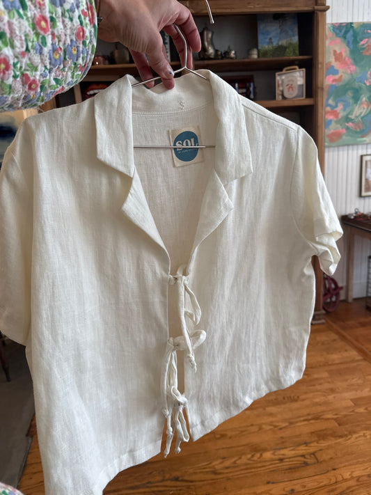 Cielo linen top -Sol