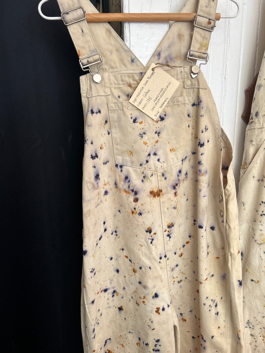 Flower dye overalls