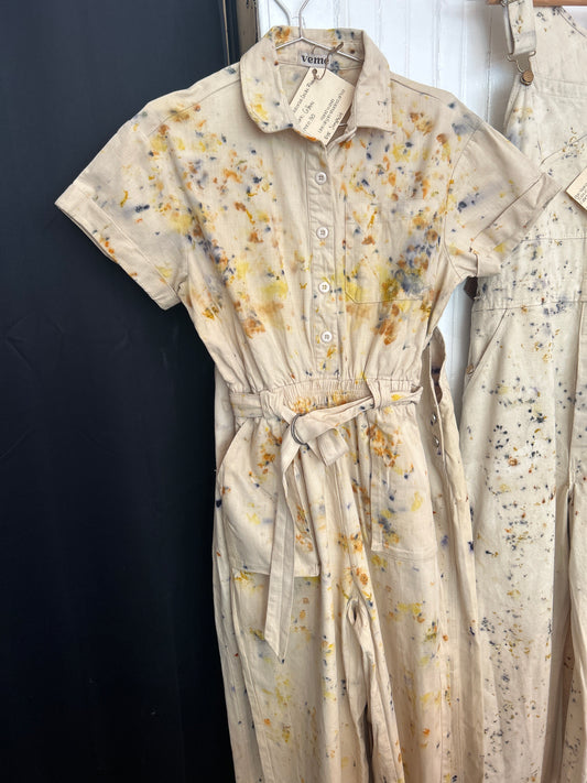 Flower botanical  dye jumpsuit