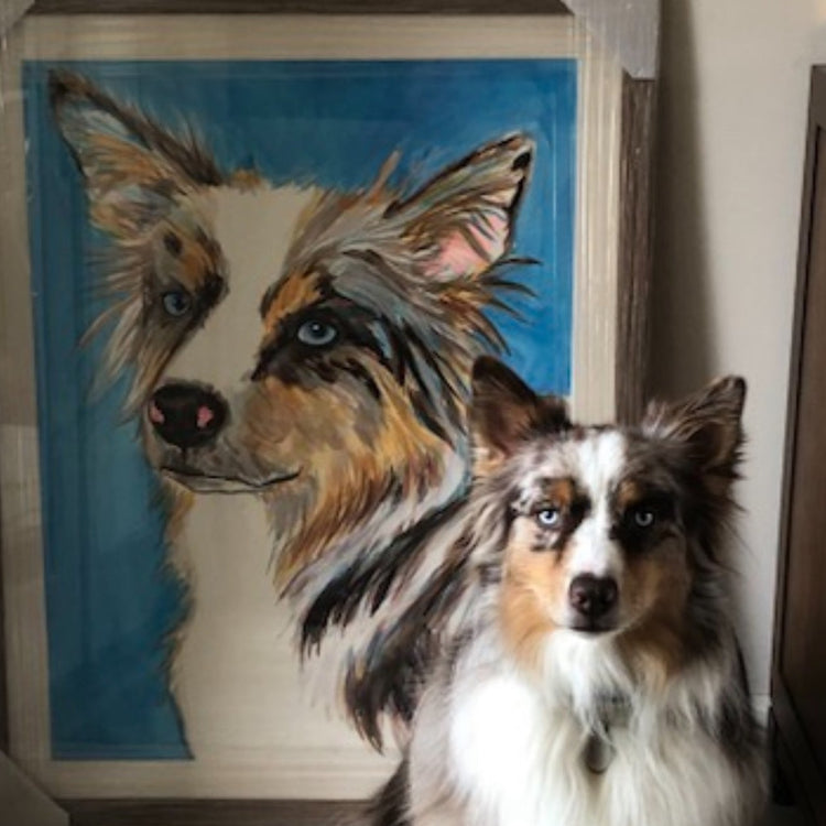 Pet Portrait Painting with Acrylic