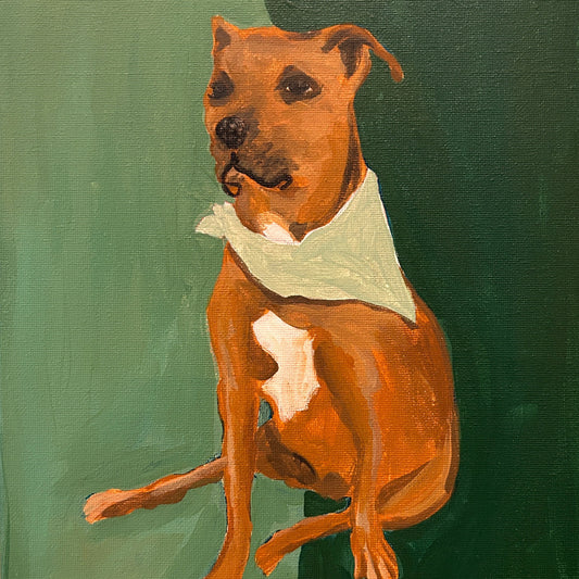 Pet Portrait Painting with Acrylic