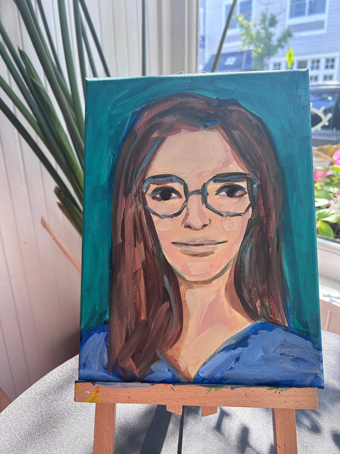 Self Portrait Painting with Acrylic