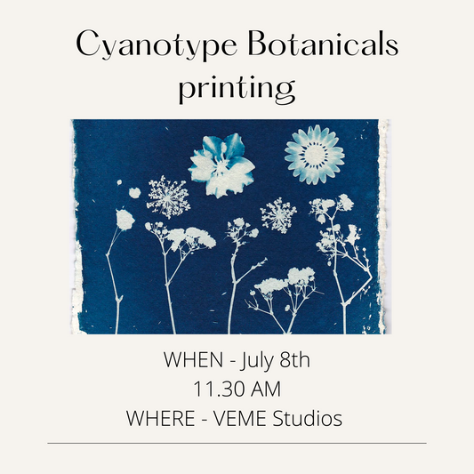 July 8th Cyanotype printing with botanicals